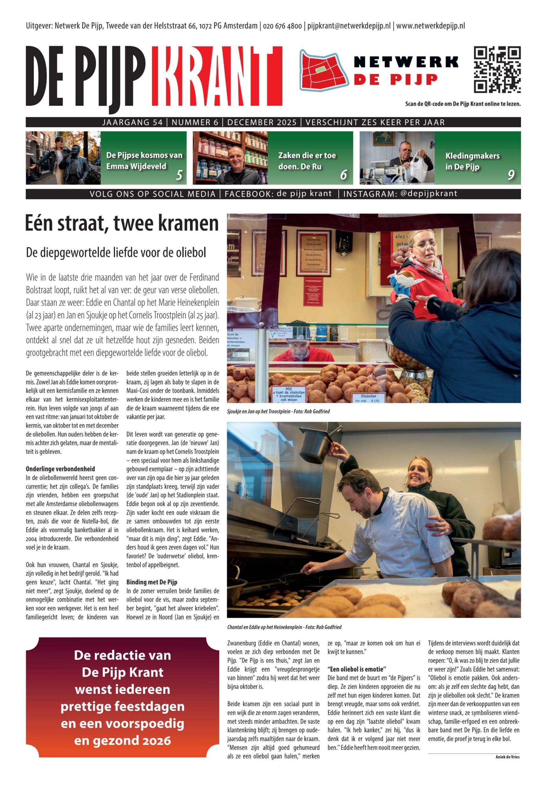 Voorpagina Pijp Krant 2025.6 Editie december Lees meer
