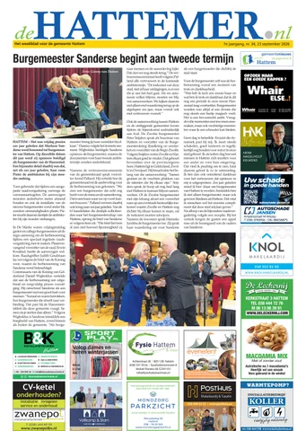Voorpagina De Hattemer, 23 september 2026