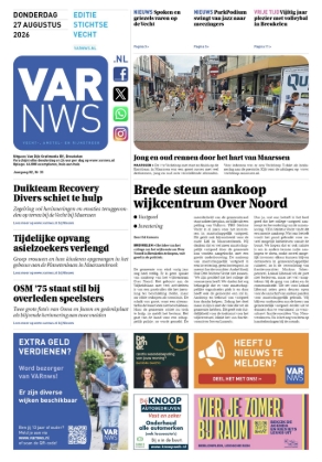 Voorpagina VARNWS Stichtse Vecht 27 augustus