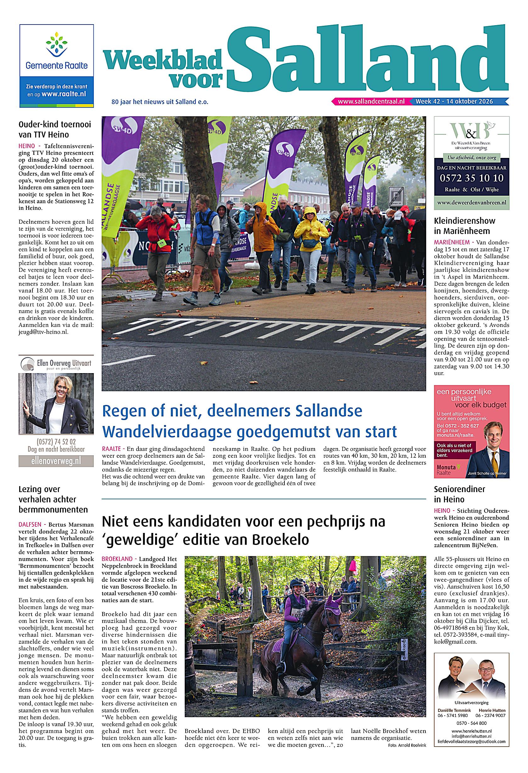 Voorpagina 14 oktober 2026 Week 42