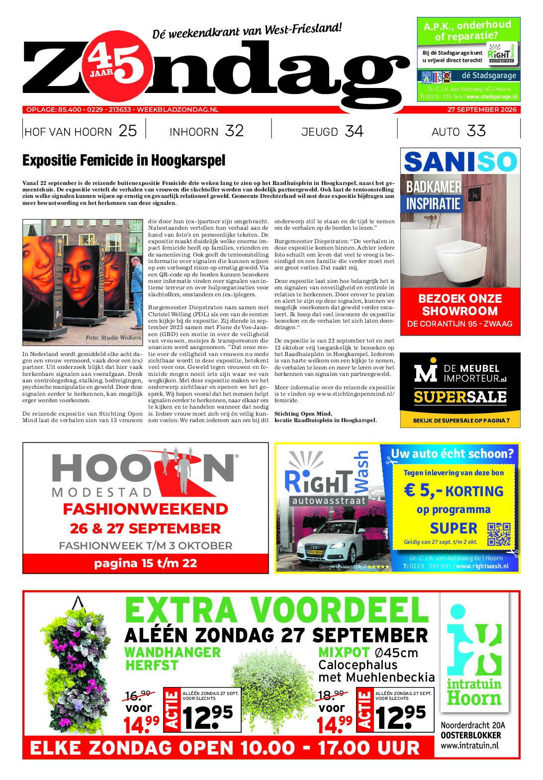 Voorpagina Lezen 27 september 36 pagina's