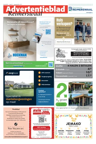 Voorpagina Advertentieblad Reimerswaal week 31-2026