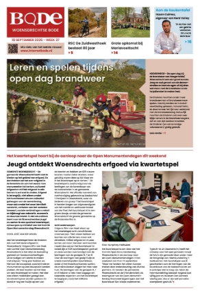 Voorpagina Woensdrechtse Bode Week 37