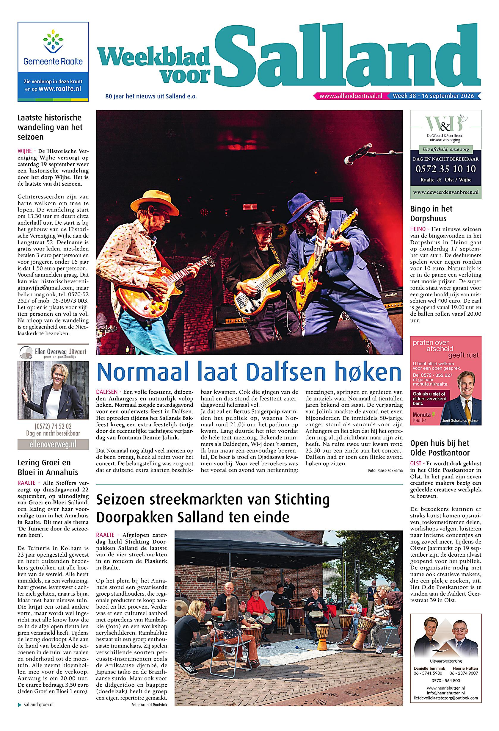 Voorpagina 16 september 2026 Week 38