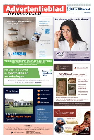 Voorpagina Advertentieblad Reimerswaal - week 38 2026