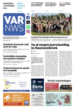 Voorpagina VARNWS Stichtse Vecht 3 september